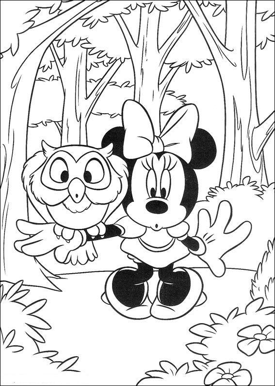 Plansa de colorat cu Minnie Mouse 36 30